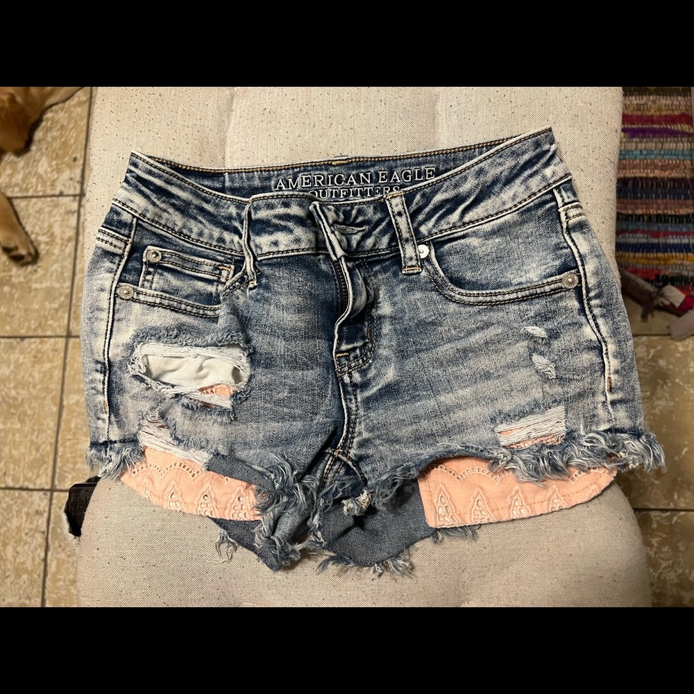 American eagle denim shorts - size 0.